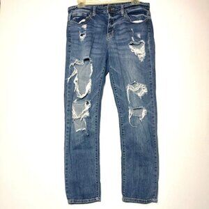 Judy Blue Distressed Boyfriend Fit Ripped Jeans Sz 9/29‎